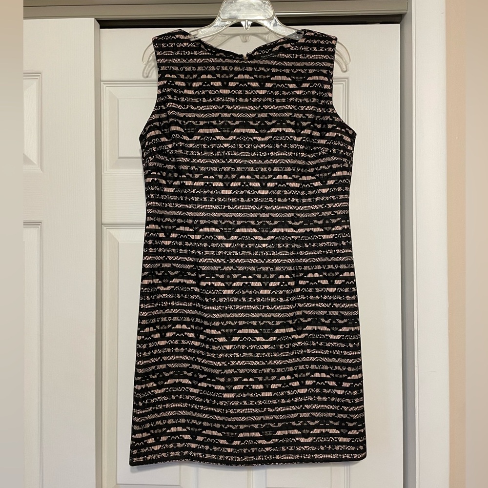 *Tahari ASL Black & Beige Lace Dress - Size 12P